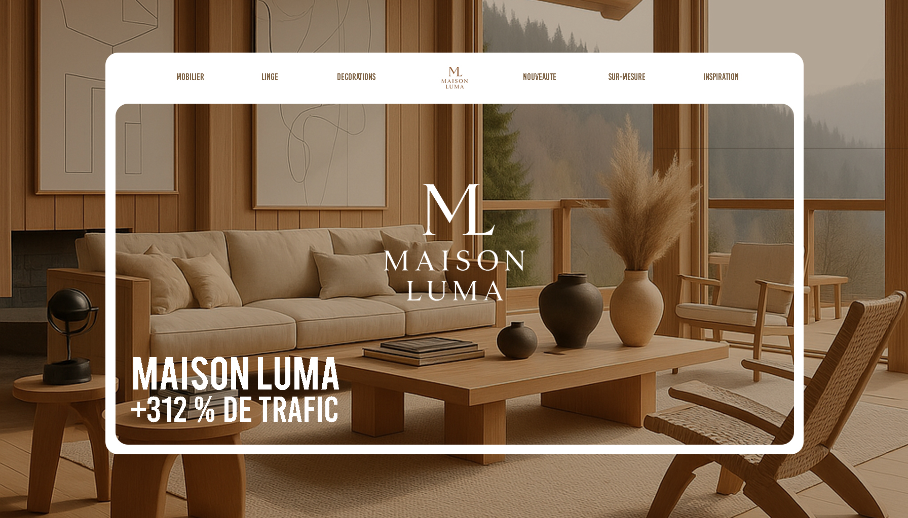 Projet Maison Luma — e-commerce, UX et branding par Hooked Studio