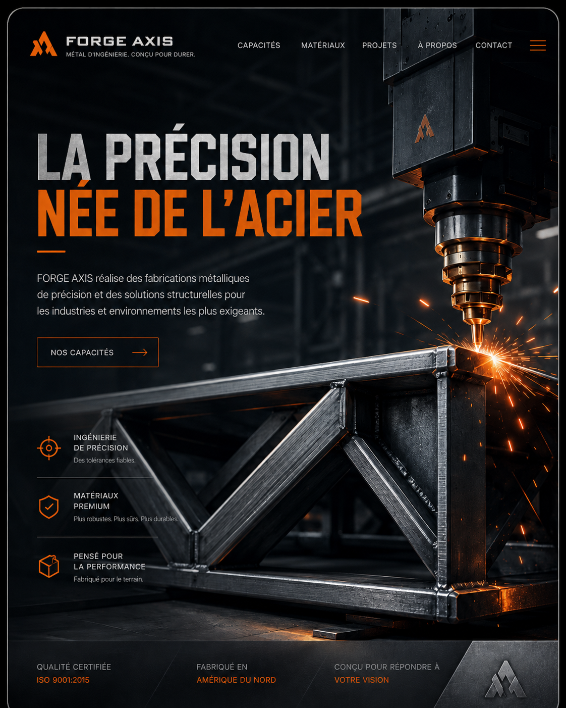 Forge Metal — identité industrielle et site web