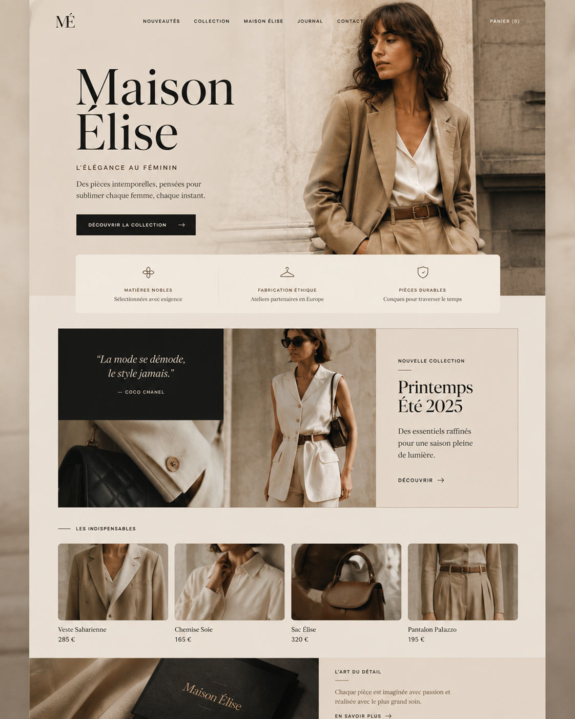 Maison Élise — univers mode et e-commerce