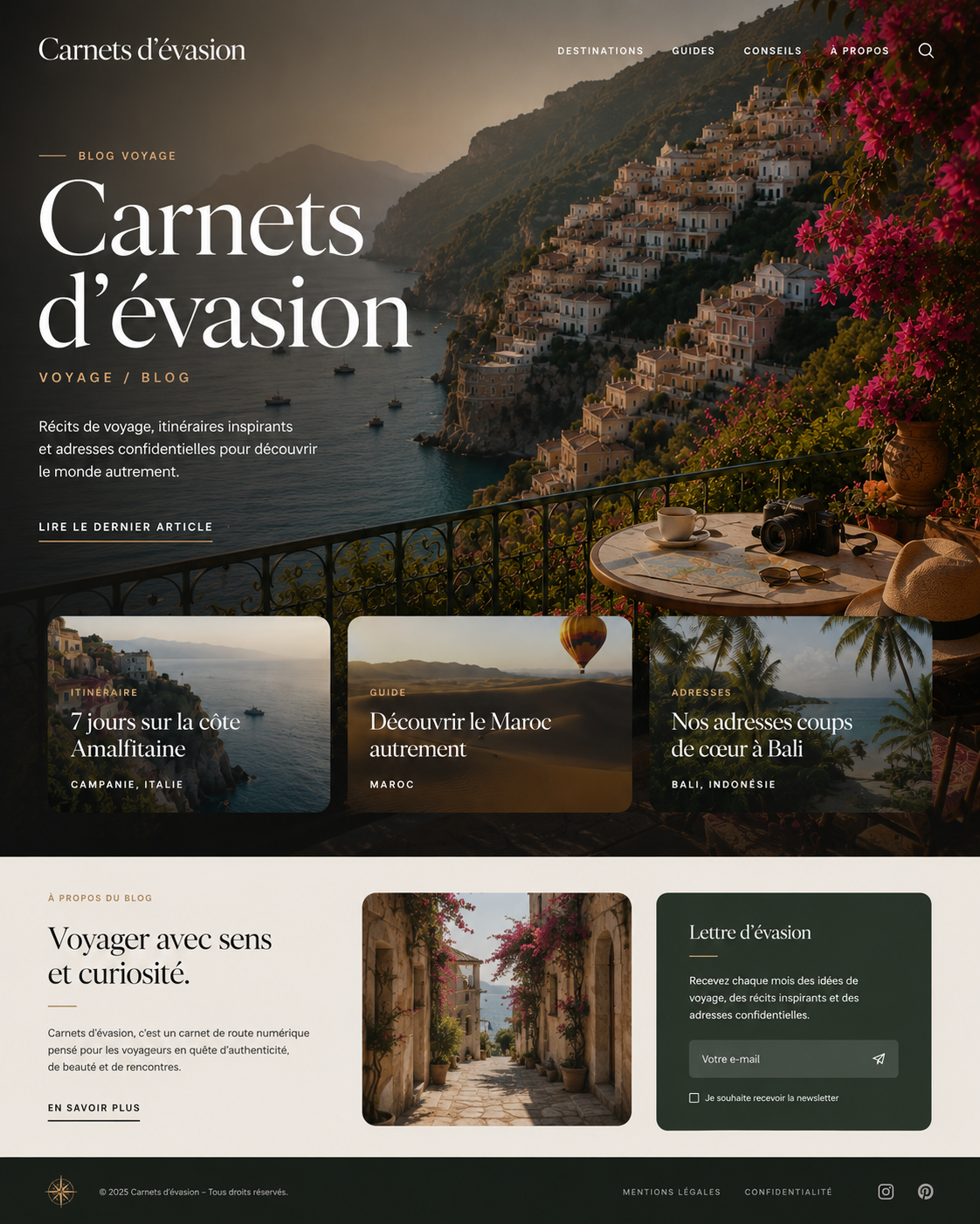 Carnets d’évasion — expérience éditoriale et SEO